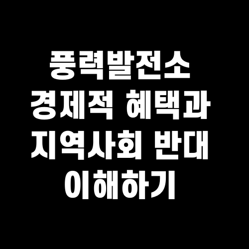 풍력발전소 경제적 혜택과 지역사회 반대 이해하기