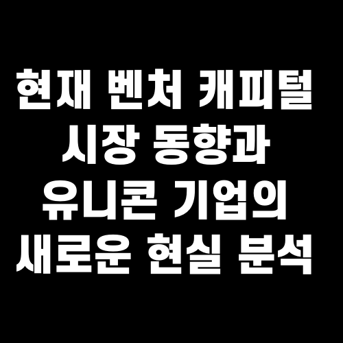 현재 벤처 캐피털 시장 동향과 유니콘 기업의 새로운 현실 분석